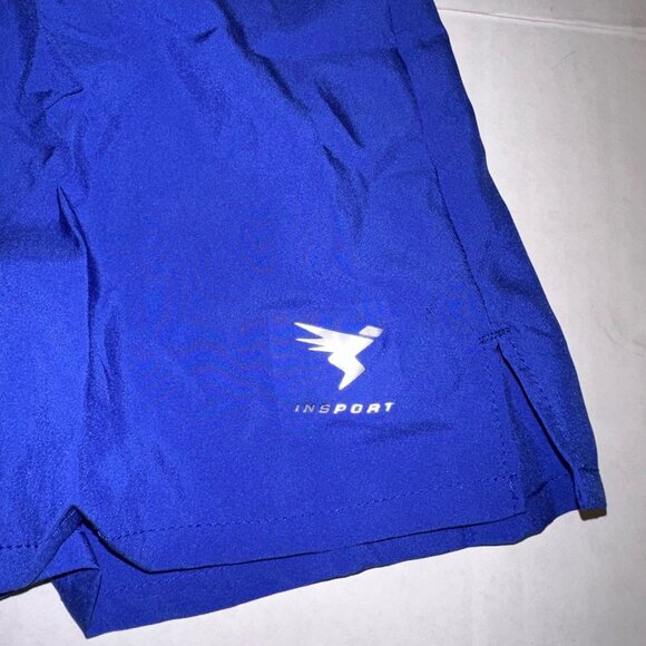 Insport Womens Large Blue 5K Short F113 Elastic Hidden Pocket NWT - Picture 3 of 8